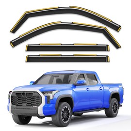 Breejoy in-Channel Window Rain Guards Fit for Toyota Tundra 2022 2023 2024 2025 2026 CrewMax Truck, Extra Durable Visors Vent Visors Window Deflector Vent Shades Car Accessories -4 pcs