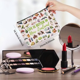 WCGXKO New Zealand Souvenir Makeup New Zealand Culture Gift New Zealand Trip Gift for New Zealand Lover (New Zealand Bag CA)