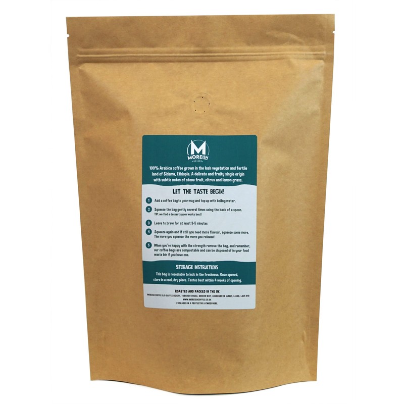 Moreish Coffee Bags - Ethiopian Sidamo (50 Single Origin Coffee