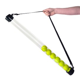 STUDIUM Tennis Ball Picker, for 15 Balls, Easy Ball Collector, Easy to Dispense, Durable, Lightweight, Easy to Carry with Shoulder Strap, Simple Tennis Equipment.