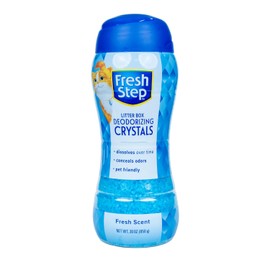 Fresh Step Cat Litter Crystals Deodorizer, Non Toxic Odor Neutralizing Crystals for Litter Boxes that Help Control Smells and Keep Home Areas Fresh, Fresh Scent, 30 Ounce