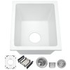 MILOSEN White Bar Sink,RV Kitchen Sink, Small Bar Sink 13