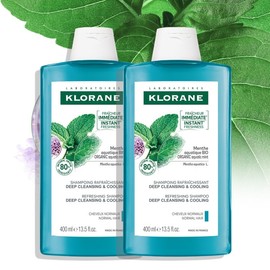 Klorane Aquamint Deep Cleansing Cooling Shampoo 400ml x 2 / 클로란 아쿠아민트 딥클렌징 쿨링 샴푸 400ml 2개