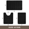 BYSURE BYSURE Black Memory Foam Bathroom Rug Set 3 Piece,