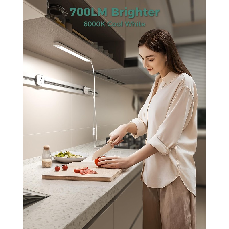 ASOKO 16 Inch Under Cabinet Lights,Plug and Play Under Counter