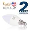 Simba Lighting LED Candelabra Light Bulbs B11 (C37) Candle Shape