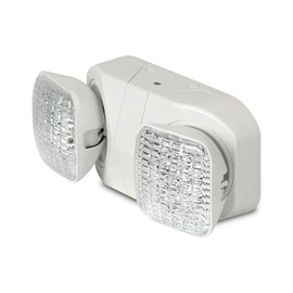 LS LIMO STUDIO LIMOSTUDIO LimoLighting [4-Pack] Adjustable Double Square Heads Emergency LED Combo Light with Battery Backup, UL Listed, High Light Output for Business, Commercial, AGG3411