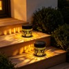 Lumoza 2 PCS Solar Fence Lights Outdoor, Metal Solar Powered