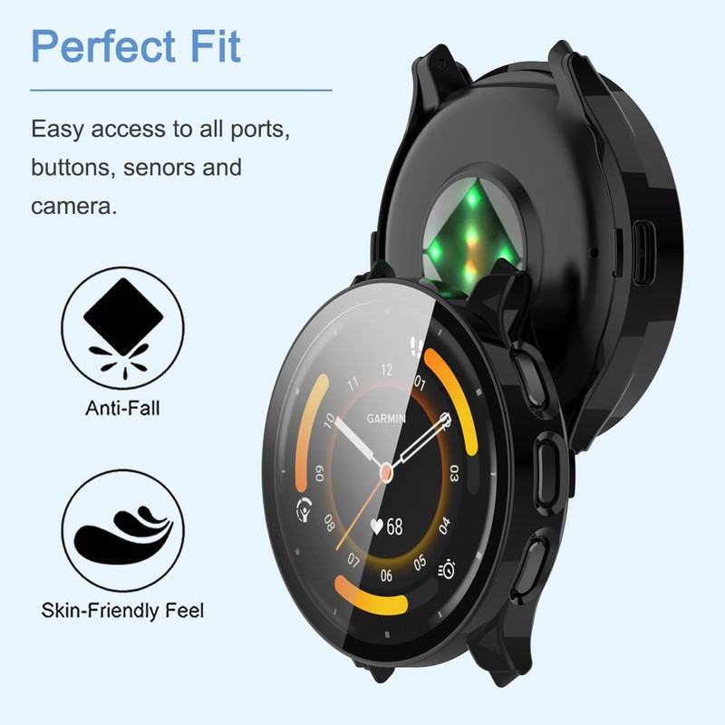 carinacoco 2 Pack PC Case Compatible for Garmin Venu 3