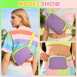 TINYAT Retro 80s Fanny Pack for Women Men Belt Bags 90s Accessories Waist Pack with 3 Pockets for Party Travel Festival Rave