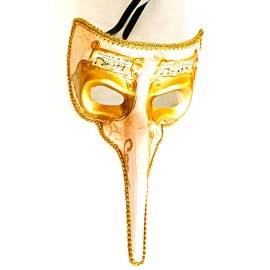 Griffin Trader Venetian Mask Plague Doctor Musical Score Long Nose Masquerade New Orleans Series (Pink)
