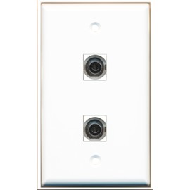 RiteAV - 2 Port 3.5mm Wall Plate - Bracket Included