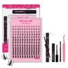 PRO DIY Lash Clusters Kit 144Pcs Lash Extension Kit Wispy