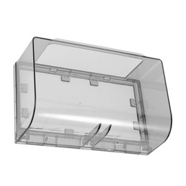 jojofuny 1pc Socket Waterproof Cover Boite Cage Socket Covers Receptacle Cover 2 Pad Cover Wall Sconce Clear Container with Lid Dome Mouth Cover Outdoor Plastic
