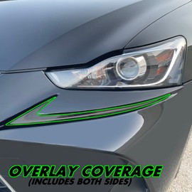 SlickMod PreCut Vinyl Smoke Tint for 2017-2020 Lexus is 200t 300 350 Headlight (35% Light Smoke, 3. DRL Turn Signal)