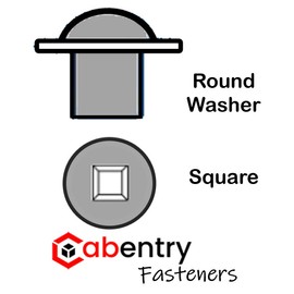 Cabentry Brand | Wood Screws | Round Washer Head | Square Drive | #8 | 1 1/4 Inch | Deep Thread | Sharp Point | Black Oxide Finish | 100 Pack