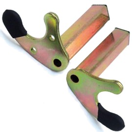 2 Pieces U Bracket for Universal Stand, 1 Pair Round U-shaped Rear Supports for Motorcycle, Load up to 400 kg - Adapter Hooks and Accessories with Leather Case