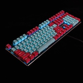 YMDK PBT Miami OEM Profile 108 Key Douhle Shot Shine Through Keycap Suitable for Filco Ducky Coolermaster (ANSI Standard 108)(Only Keycap)