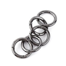 Tbest Mosquetón Circular De Acero Clips,Anillo Llaves,Bolsa Mosquetón Redondo Snap,5PCS Aleación de Zinc Mosquetón Redondo Spring Snap Clips Gancho Llavero Llavero Hebilla