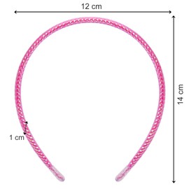 Candygirl Shiny Headbands for Girls Sparkle Headbands for Women 1 cm Satin Covered Plain Headbands Colorful Plastic Headbands (10pcs multicolored)