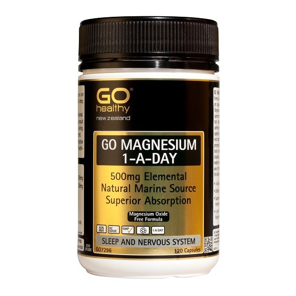 GO Healthy GO Magnesium 1-a-Day 500mg Capsules 120