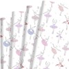 Sanixn 12 Sheets Ballerina Wrapping Paper Ballet Dancers Butterfly Printed