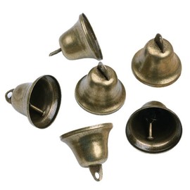 12Pcs Vintage Style Bronze Bells Home Decor Bells for Potty Training Dog Bells Making Wind Chimes Christmas Bell and Other Craft Project, 38mm/1.5inch Dia