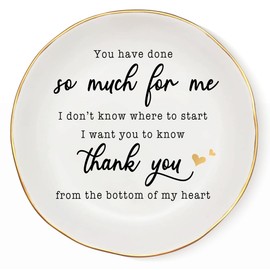 COLLECTIVE HOME - Ceramic Jewelry Tray, Gift for Friends Bestie, Decorative Jewelry Dish for Rings Earrings Necklaces Bracelet Watch Keys (You have done so much for me)