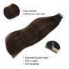 Doores Extensiones Cabello Humano 50gr 14in Balayage Marrón Oscuro