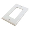 MyCableMart Wall plate: 1 Gang Decor Outer Frame, White