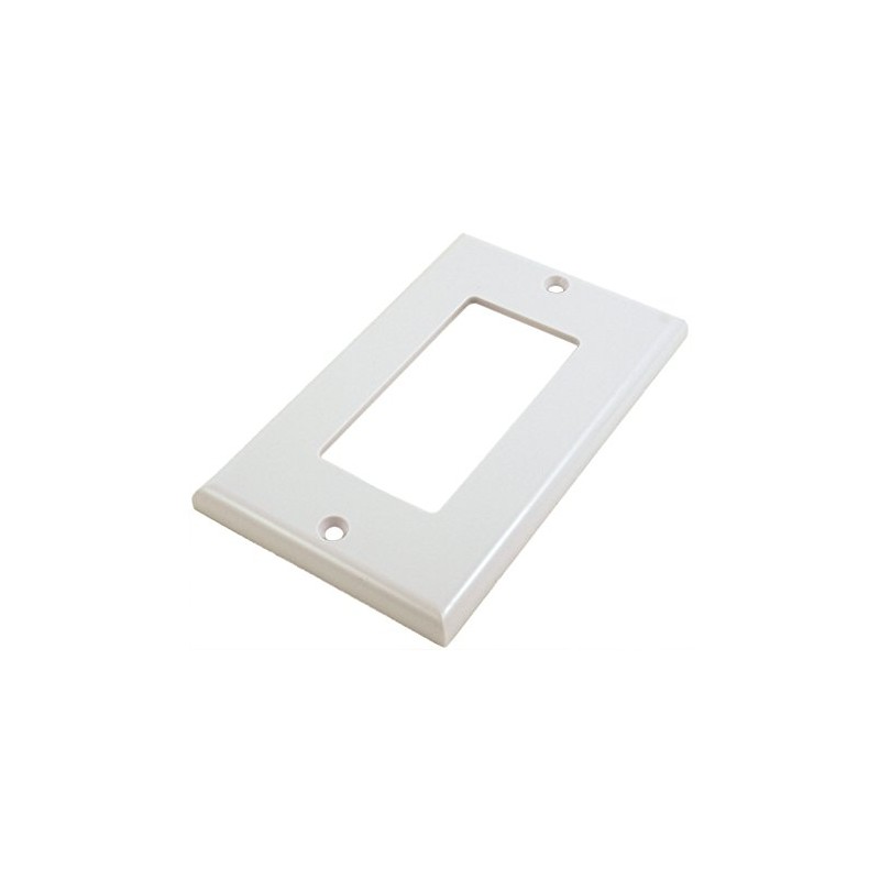 MyCableMart Wall plate: 1 Gang Decor Outer Frame, White