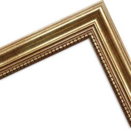 WANDStyle H450 Set of 2 Gold Wooden Picture Frames 13 x 18 cm Baroque Style with Stand and Hanger Photo Frame Set Made in Germany