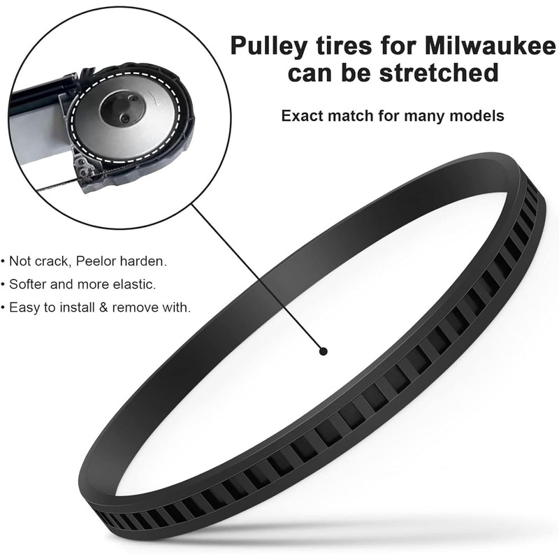 (4 Pack) Replacement Portabands 45-69-0010 Blade Pulley Wheel Tire for