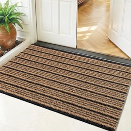 DOMUSTEX Outdoor Front Door Mat 24" x 36", Dirt Trapping Outside Entrance Rug, Non Slip Shoe Scraper, Heavy Duty Commercial Rug for Patio, Garage, Traffic Area, Office, Roll Packing