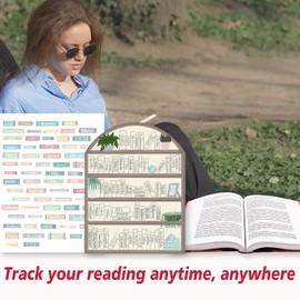 Bible Reading Tracker Bible Labels Bible Reading Lists Bible Study Stickers for Bible Study Supplies Unique Gifts for People Who are Getting Ready to Read The Bible (Macaron Bookshelf)