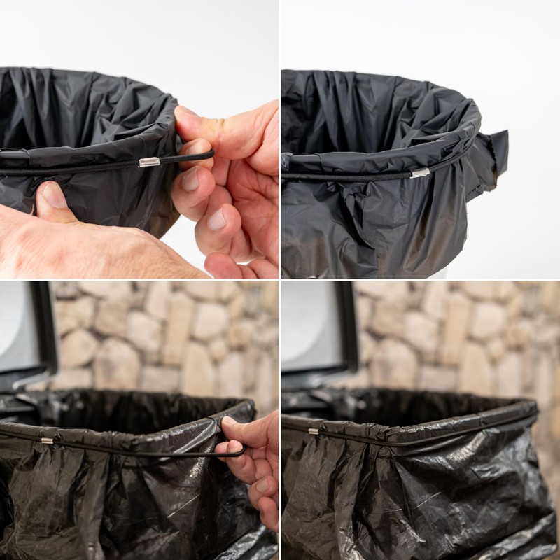Universal Rubber Band for Rubbish Bins, Pack of 6, Size