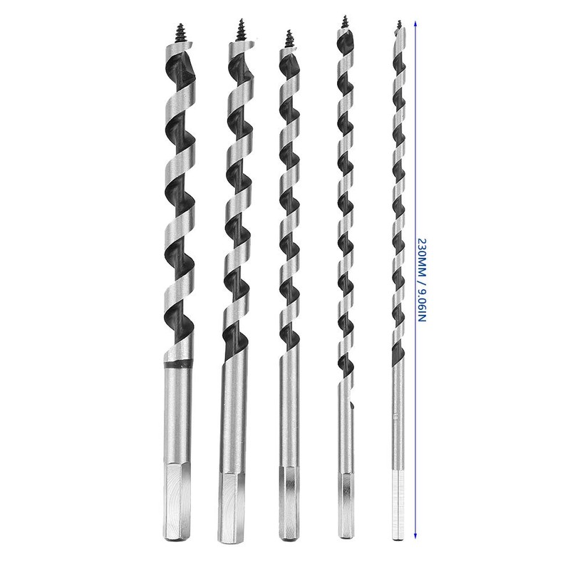 Juego de 5 Brocas de Barrena para Madera, Brocas con