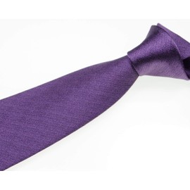 Fujizakura Workshop Necktie, Plain, Purple, Silk, Pear Fabric, Violet, Made in Japan, purple violet