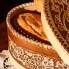Bread and Salt Design Birch Bark Bread Box, Large Capacity