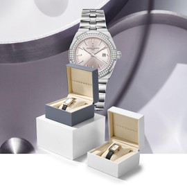 Oirlv Luxury Leather Watch Box Single Display Storage Case For Wristwatches and Smart Watches Holder With Pillow(Grey)