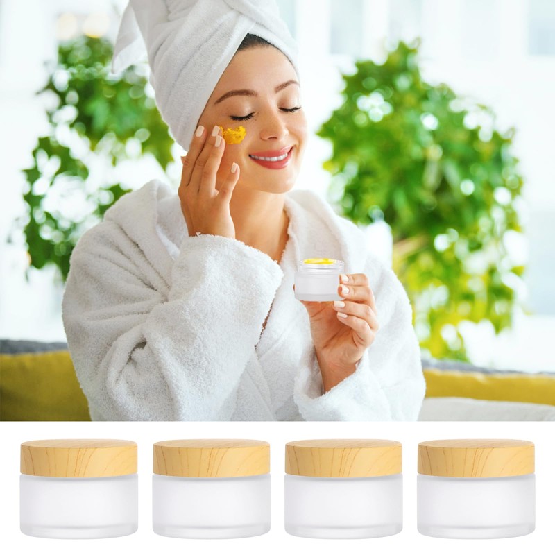 SUNOYA Cosmetic Glass Cream Jar, Pack of 12 Empty Jars