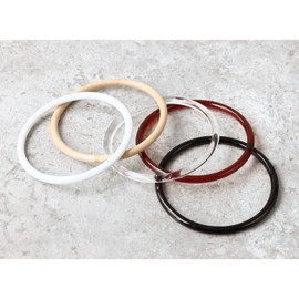 Nippon Chuko Plastic Ring, Plastic Handle, Small, Inner Diameter 3.5 inches (9 cm), Outer Diameter 4.1 inches (10.5 cm), White P273-S-W Handicraft Supplies, Bag Material Handle