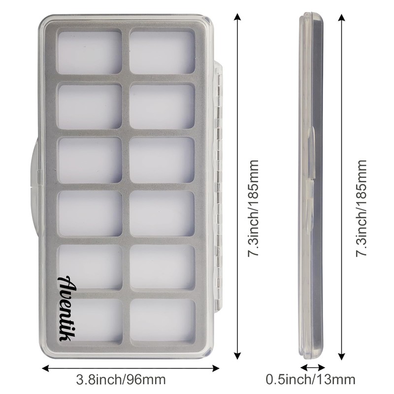 3PACK-Aventik Slim Fly Fishing Box Clear Lightweight Tackle Organizer with