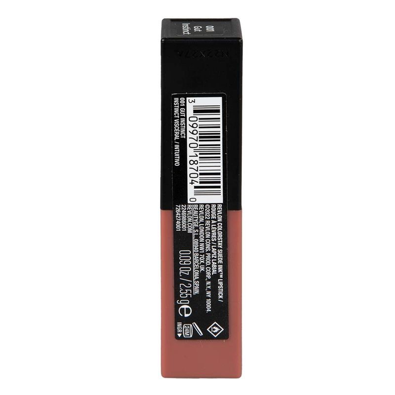 Lápiz Labial Revlon ColorStay Suede Ink tono 001 Gut Instinct