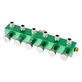 Master Airbrush 6-Way Metered Airbrush Manifold - Individual Airflow Control - 1/4" BSP Inlet, 6x 1/8" BSP Outlets