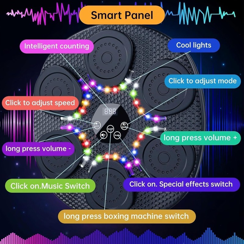 GUKANUYI Smart Music Boxing Machine with Gloves, Fun Boxing Game