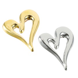 Heart Brooches for Women, Designer Heart Goldcute Brooch Gold for Women Fashion Jewelry Gifts Clothing Decoration Accessories(Gold, Silver)
