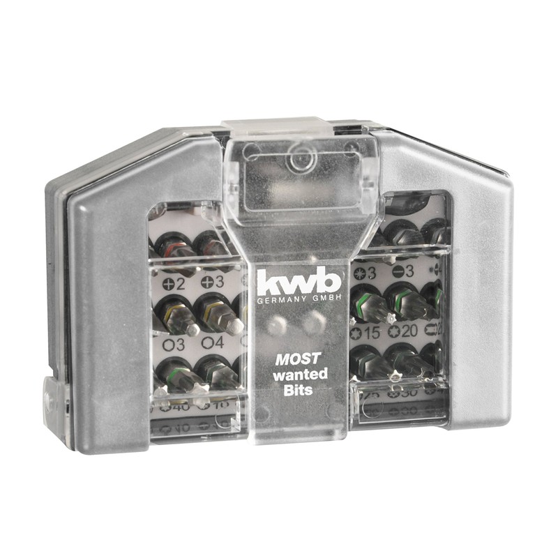 KWB 49118800 Practical Belt Clip Bit Box (32-Piece)