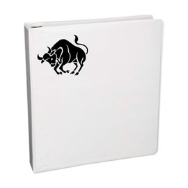Bucking Bull Silhouette Decal Notebook Car Laptop 5.5" (Black)