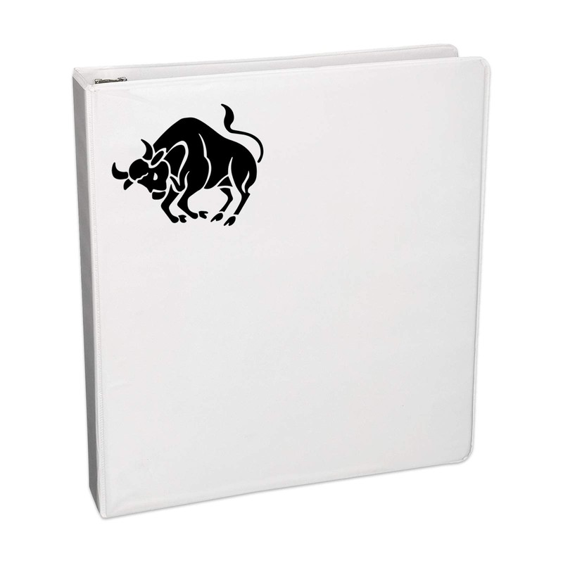 Bucking Bull Silhouette Decal Notebook Car Laptop 5.5" (Black)